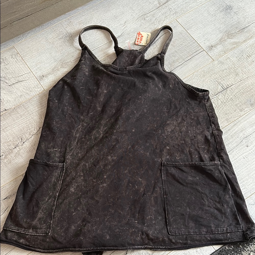 Free people movement hot shot mini dress black size small NWT